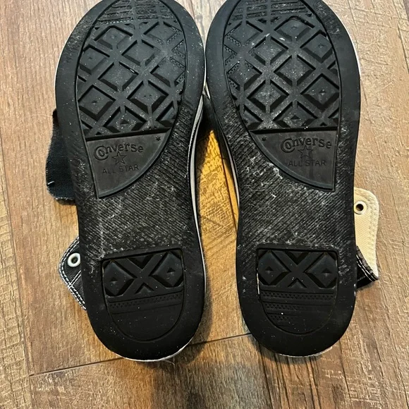 Converse Kids Black and White Canvas Sneakers - Picture 3 of 3